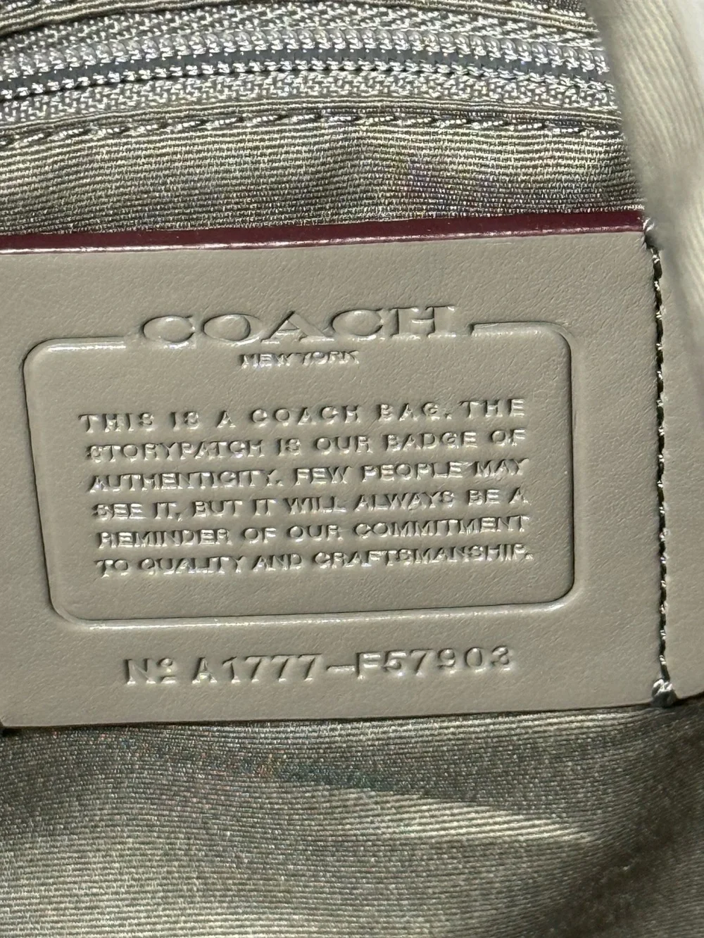Coach Taupe Nylon & Leather Turnlock Carryall Large Tote Bag F57903